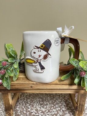 Rae Dunn Peanuts Snoopy Pilgrim Woodstock 18oz Mug